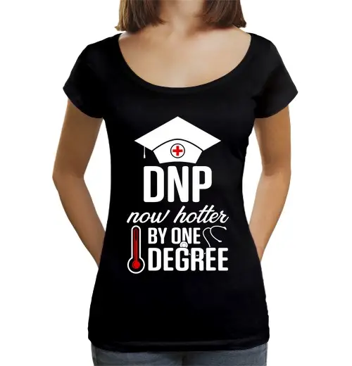 T-shirt da donna scollo amplio Loose Fit dnp dottore in pratica infermieristica caldo
