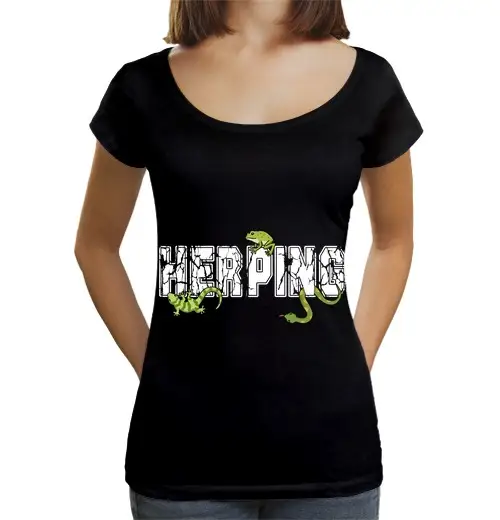 T-shirt da donna scollo amplio Loose Fit erpetologia t rettili serpente zoologia