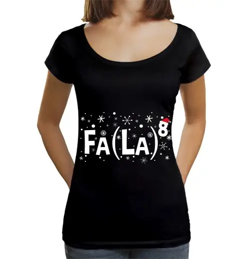 T-shirt da donna scollo amplio Loose Fit fa la 8 insegnante di matematica natale fa la