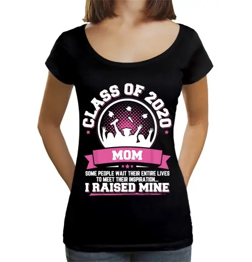 T-shirt da donna scollo amplio Loose Fit mamma orgogliosa di un laureato della classe del 2020
