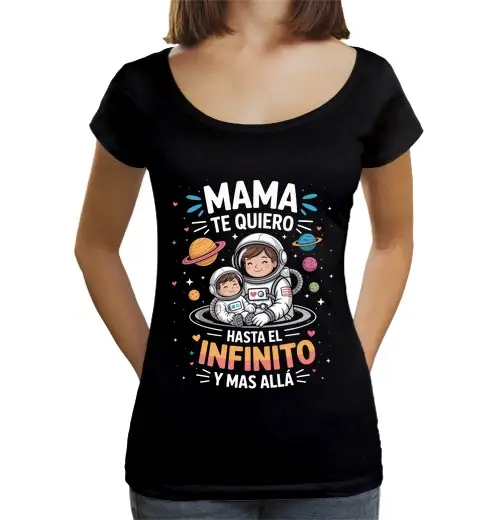 T-shirt da donna scollo amplio Loose Fit mamma ti voglio fino allinfinito