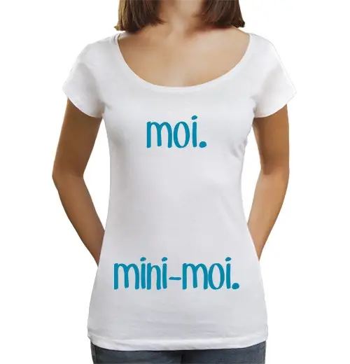 T-shirt da donna scollo amplio Loose Fit mini io