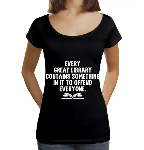 T-shirt da donna scollo amplio Loose Fit ogni grande biblioteca