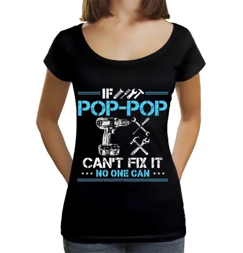 T-shirt da donna scollo amplio Loose Fit per la festa del papà papà