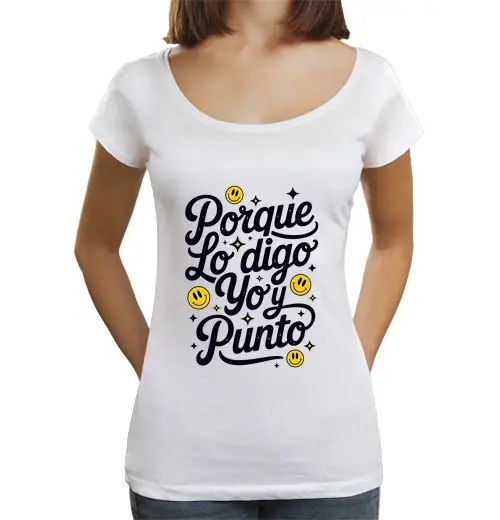 T-shirt da donna scollo amplio Loose Fit perché lo dico io e punto