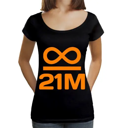 T-shirt da donna scollo amplio Loose Fit tutto diviso per 21 milioni