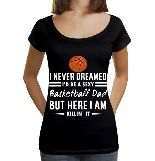 T-shirt da donna scollo amplio Loose Fit uomini non ho mai sognato di essere sexy