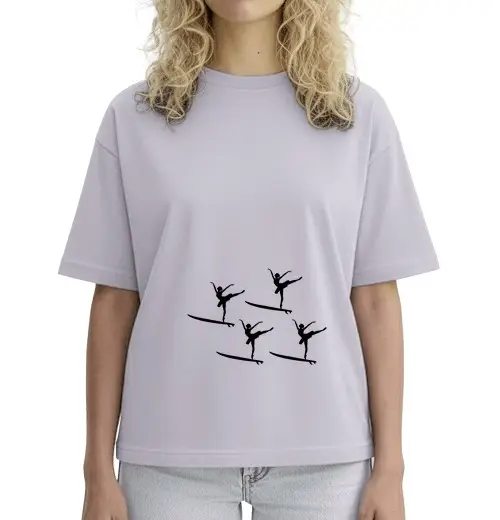 T-shirt donna boxy Erinas ball silver