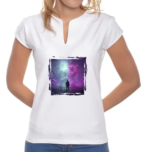 T-shirt donna colletto alla coreana architetto del multiverso fc