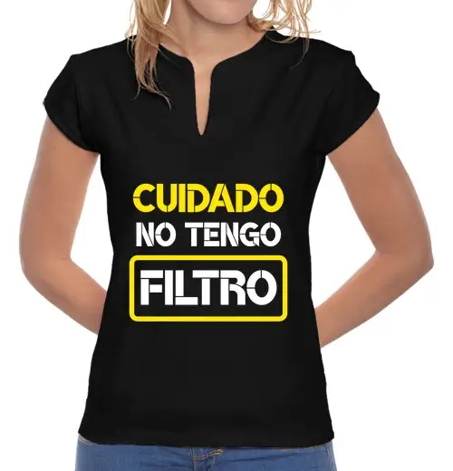 T-shirt donna colletto alla coreana cui dad o non ho filtro frasi divertentitenti