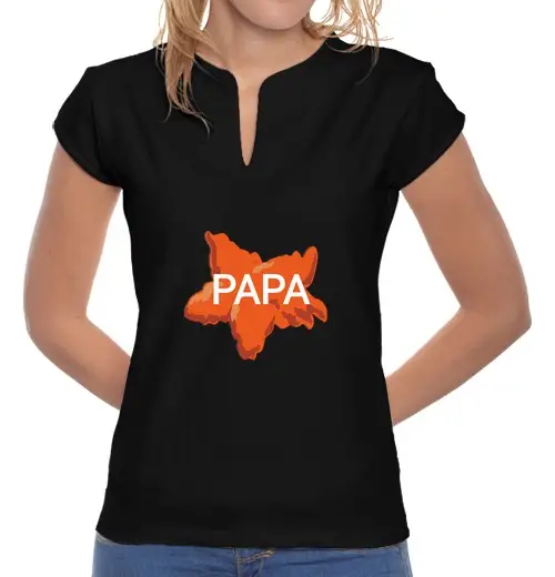 T-shirt donna colletto alla coreana giorno del papà