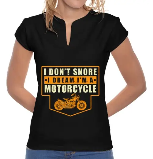 T-shirt donna colletto alla coreana mens non russisco sogno di essere un