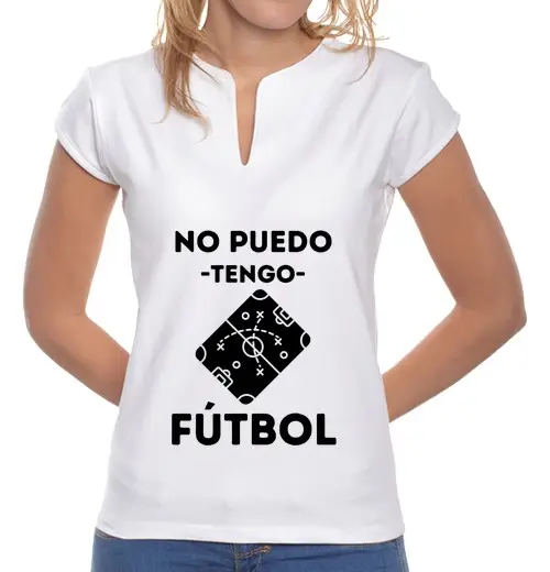 T-shirt donna colletto alla coreana Non posso avere un allenatore di footba