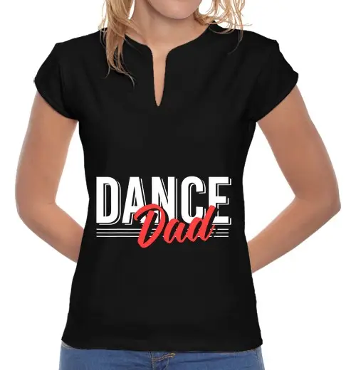 T-shirt donna colletto alla coreana papà ballerino danzatore papà