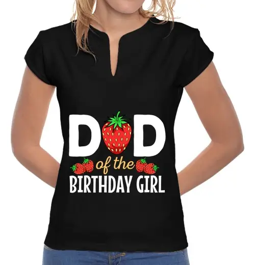 T-shirt donna colletto alla coreana papà della festeggiata