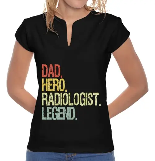 T-shirt donna colletto alla coreana papà radiologo