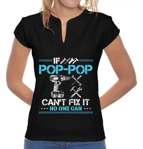 T-shirt donna colletto alla coreana per la festa del papà papà