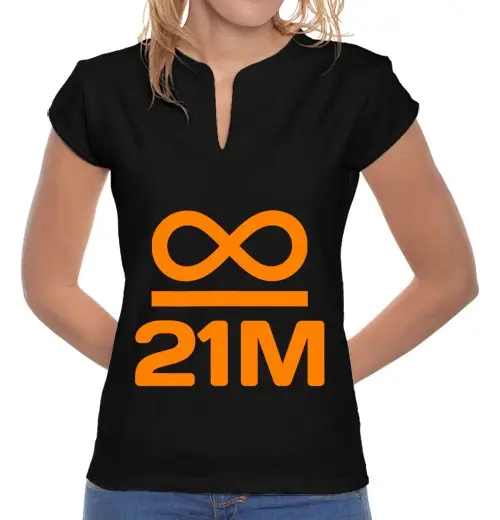 T-shirt donna colletto alla coreana tutto diviso per 21 milioni