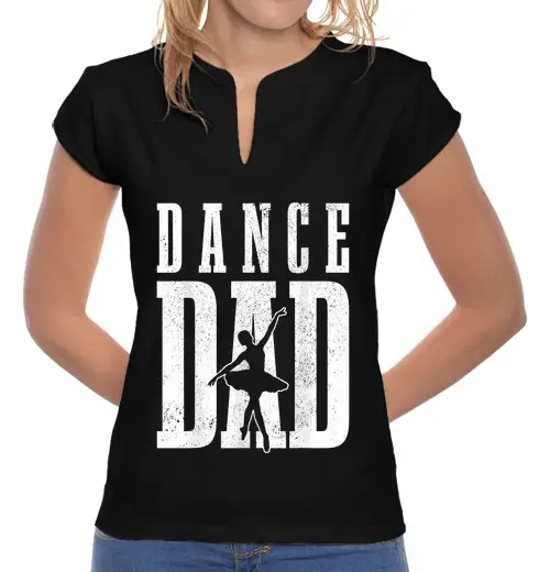 T-shirt donna colletto alla coreana uomo danza papà ballerino ballerina