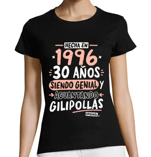 T-shirt donna taglio classico maniche corte 1996 30 anni di genialità e