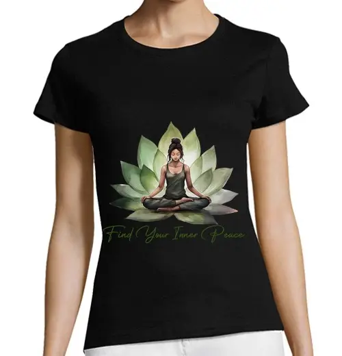 T-shirt donna taglio classico maniche corte apri il tuo yoga interiore