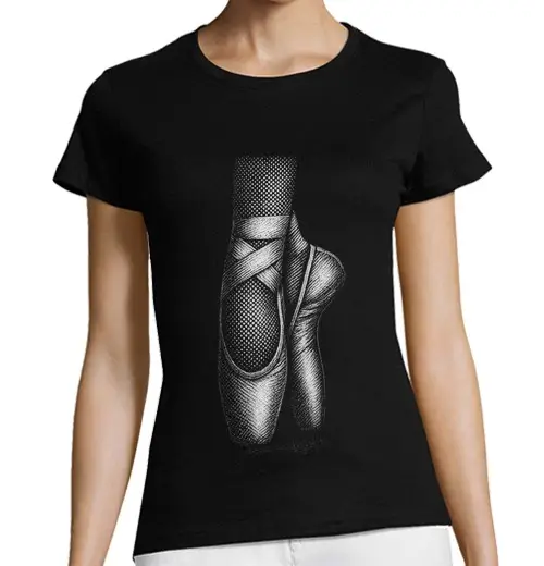 T-shirt donna taglio classico maniche corte ball e scarpe da scarpe