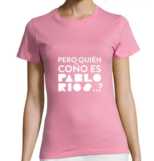 T-shirt donna taglio classico maniche corte donna, manica corta, rosa - pablo rios