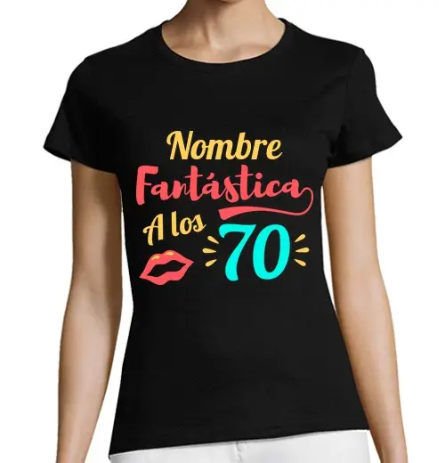 T-shirt donna taglio classico maniche corte fantastico nome fan a los