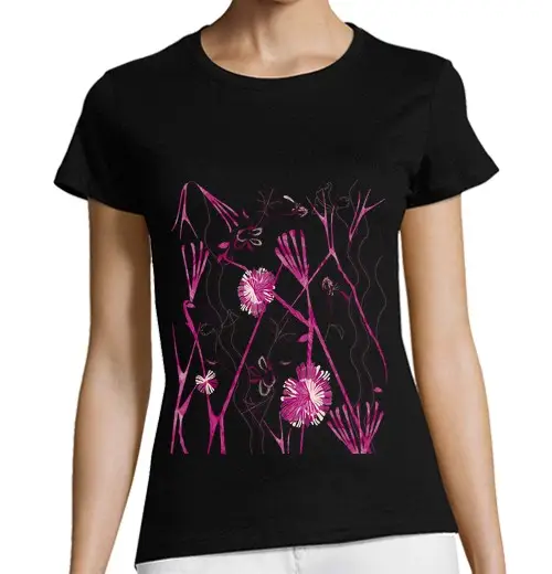 T-shirt donna taglio classico maniche corte giungla