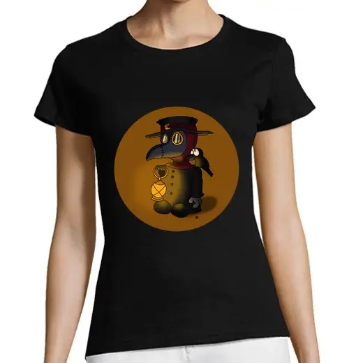 T-shirt donna taglio classico maniche corte il medico dlei peste e schifo