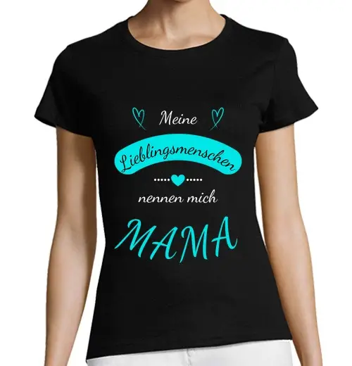 T-shirt donna taglio classico maniche corte mamma ama men