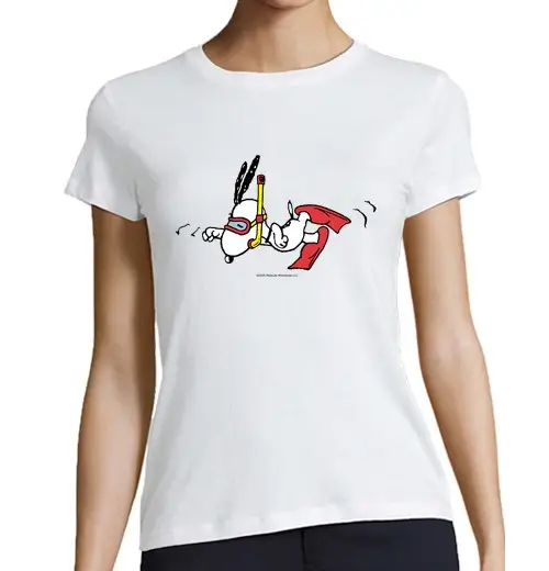 T-shirt donna taglio classico maniche corte snoopy snorkeling