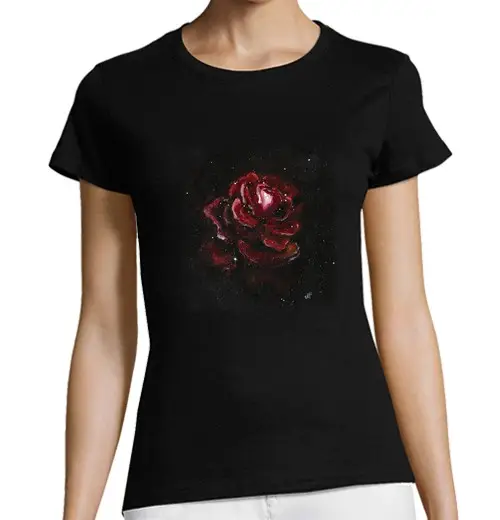 T-shirt donna taglio classico maniche corte t-shirt rosa nebulosa