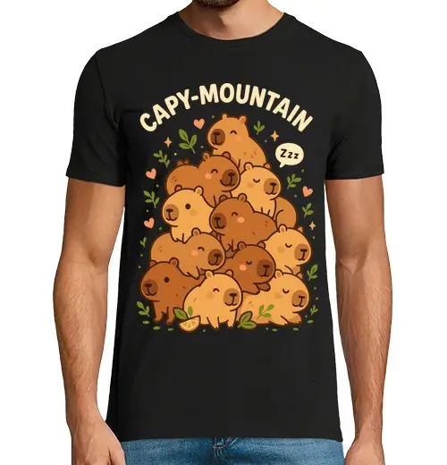 T-shirt uomo manica corta ana di pin divertenti cap ybara