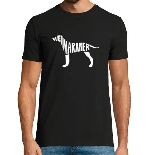 T-shirt uomo manica corta Arte dlei pagiochi di ruoloa Weimaraner