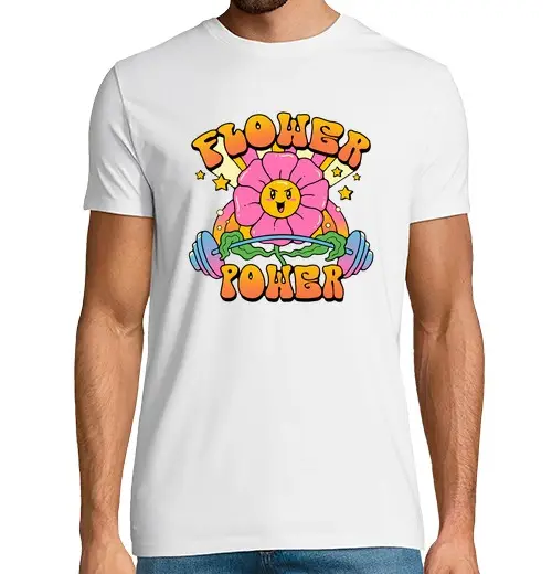 T-shirt uomo manica corta camicia da uomo flower power