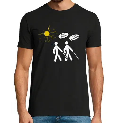 T-shirt uomo manica corta cieco