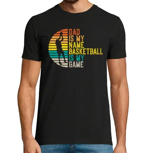T-shirt uomo manica corta dad ball da basket