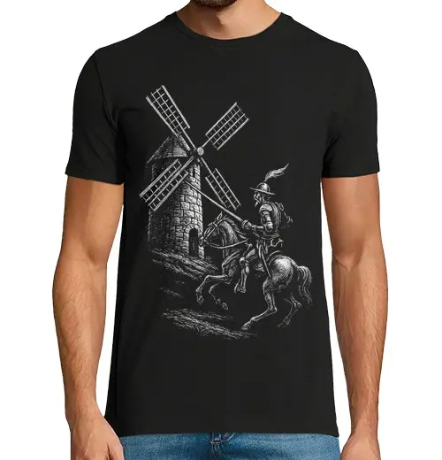 T-shirt uomo manica corta Don chisciotte dlei Mancia Cervantes