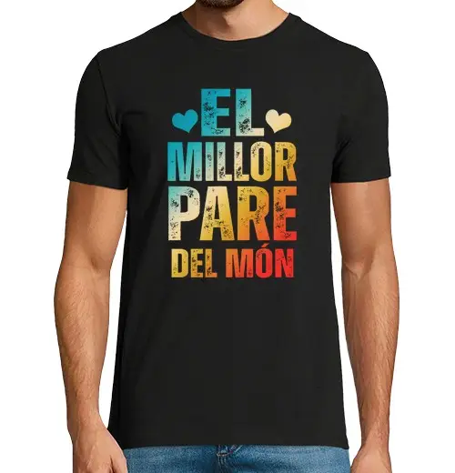 T-shirt uomo manica corta el millor pare del mon dia del pare
