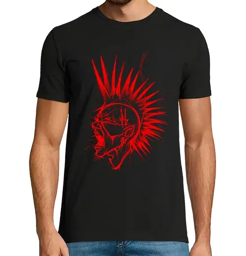 T-shirt uomo manica corta gridare punk