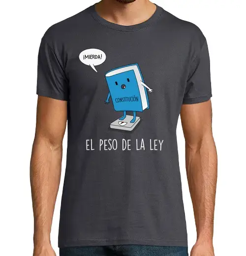 T-shirt uomo manica corta il peso dlei legge