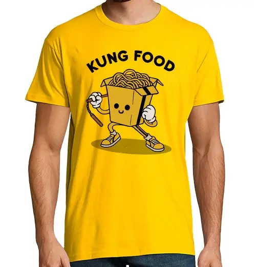 T-shirt uomo manica corta kung food
