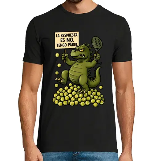 T-shirt uomo manica corta la risposta è no, ho paddle tennis