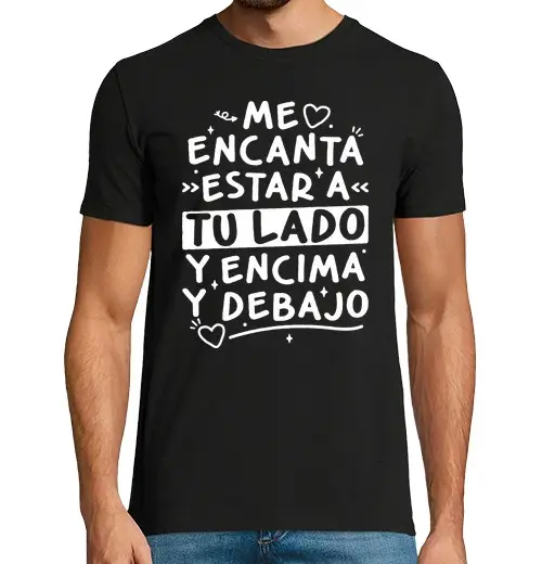 T-shirt uomo manica corta mi piace essere al tuo fianco regali san valentino