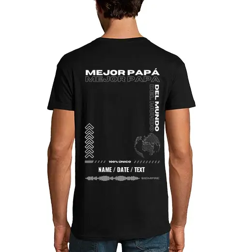 T-shirt uomo manica corta miglior papà - w