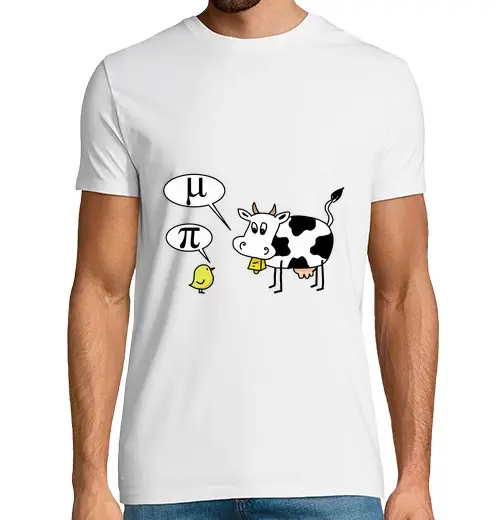 T-shirt uomo manica corta mucca e pulcino