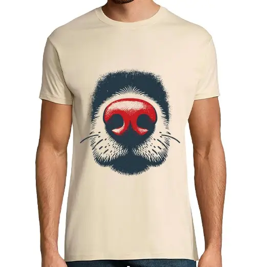 T-shirt uomo manica corta naso di cane
