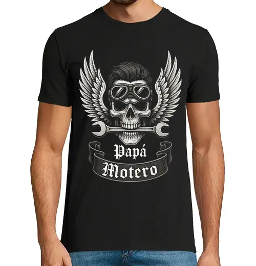 T-shirt uomo manica corta papà biker meccanico motociclista padr