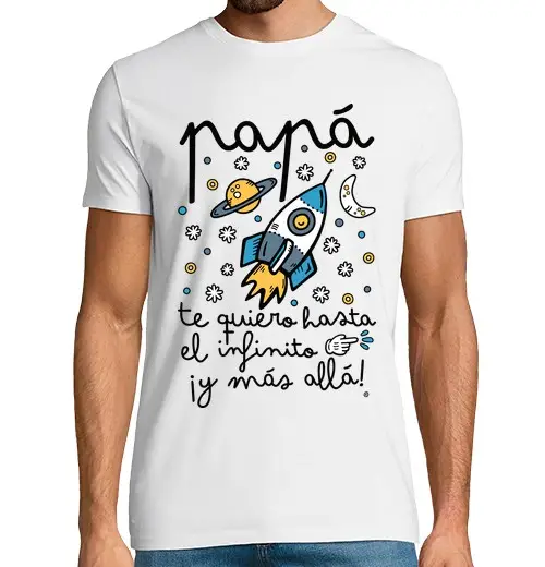 T-shirt uomo manica corta papà ti amo fino all infinito e regali per la festa del papà